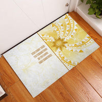 Polynesia Rubber Doormat Bahai Faith Symbol LT05 Yellow - Polynesian Pride