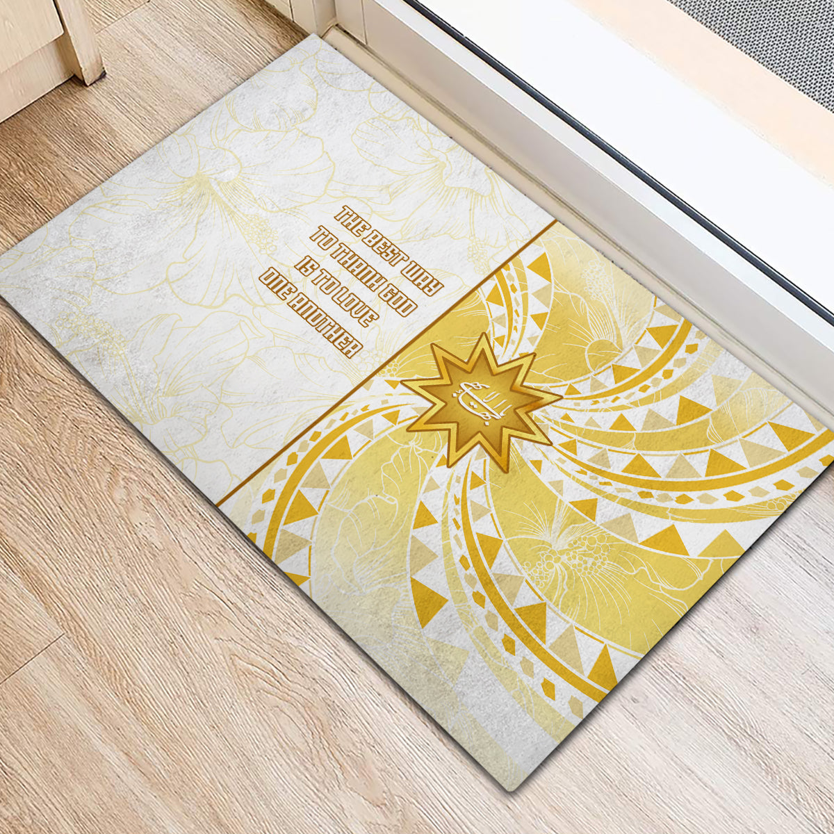 Polynesia Rubber Doormat Bahai Faith Symbol LT05 - Polynesian Pride