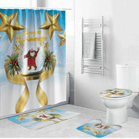 Fiji Christmas Bathroom Set Snow Globe With Fijian Santa LT05