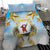 Fiji Christmas Bedding Set Snow Globe With Fijian Santa LT05
