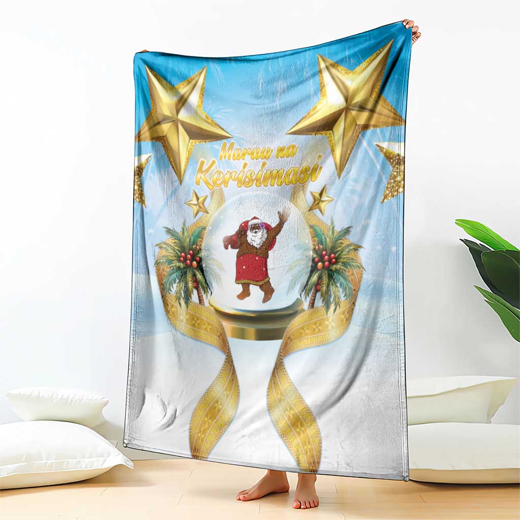 Fiji Christmas Blanket Snow Globe With Fijian Santa LT05
