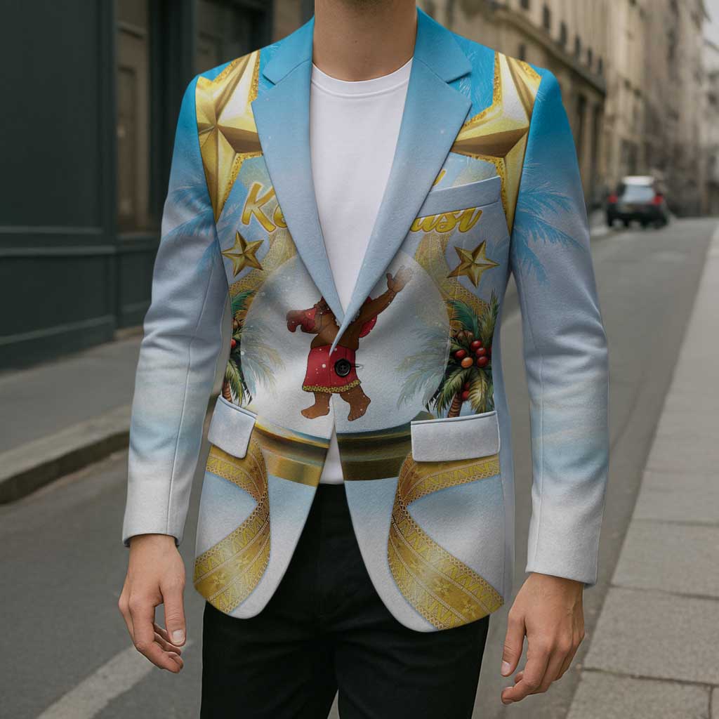 Fiji Christmas Blazer Snow Globe With Fijian Santa LT05