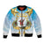 Fiji Christmas Bomber Jacket Snow Globe With Fijian Santa LT05