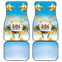 Fiji Christmas Car Mats Snow Globe With Fijian Santa LT05