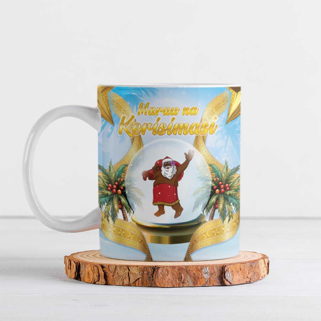 Fiji Christmas Ceramic Mug Snow Globe With Fijian Santa LT05