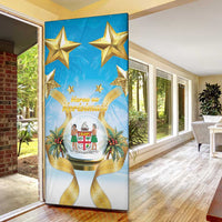 Fiji Christmas Door Cover Snow Globe With Fijian Santa LT05