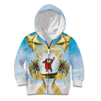 Fiji Christmas Kid Hoodie Snow Globe With Fijian Santa LT05