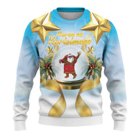 Fiji Christmas Ugly Christmas Sweater Snow Globe With Fijian Santa - Polynesian Pride