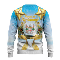 Fiji Christmas Ugly Christmas Sweater Snow Globe With Fijian Santa - Polynesian Pride