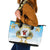 Fiji Christmas Leather Tote Bag Snow Globe With Fijian Santa LT05