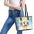 Fiji Christmas Leather Tote Bag Snow Globe With Fijian Santa LT05