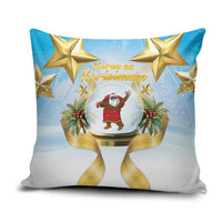 Fiji Christmas Pillow Cover Snow Globe With Fijian Santa LT05