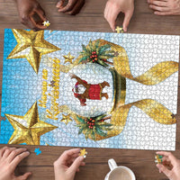 Fiji Christmas Puzzle Snow Globe With Fijian Santa LT05