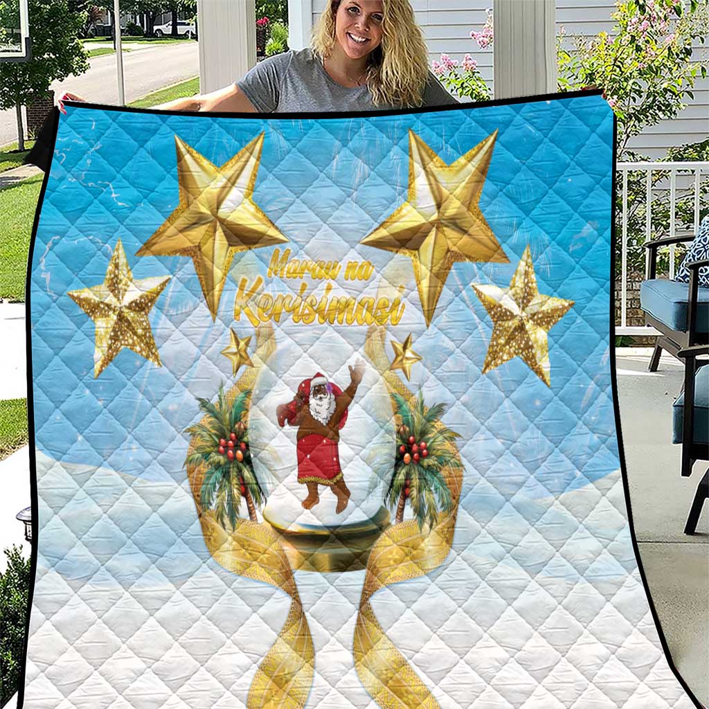 Fiji Christmas Quilt Snow Globe With Fijian Santa LT05