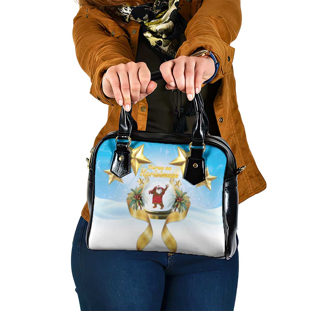 Fiji Christmas Shoulder Handbag Snow Globe With Fijian Santa - Polynesian Pride