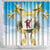 Fiji Christmas Shower Curtain Snow Globe With Fijian Santa LT05