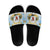 Fiji Christmas Slide Sandals Snow Globe With Fijian Santa - Polynesian Pride