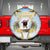 Fiji Christmas Spare Tire Cover Snow Globe With Fijian Santa LT05