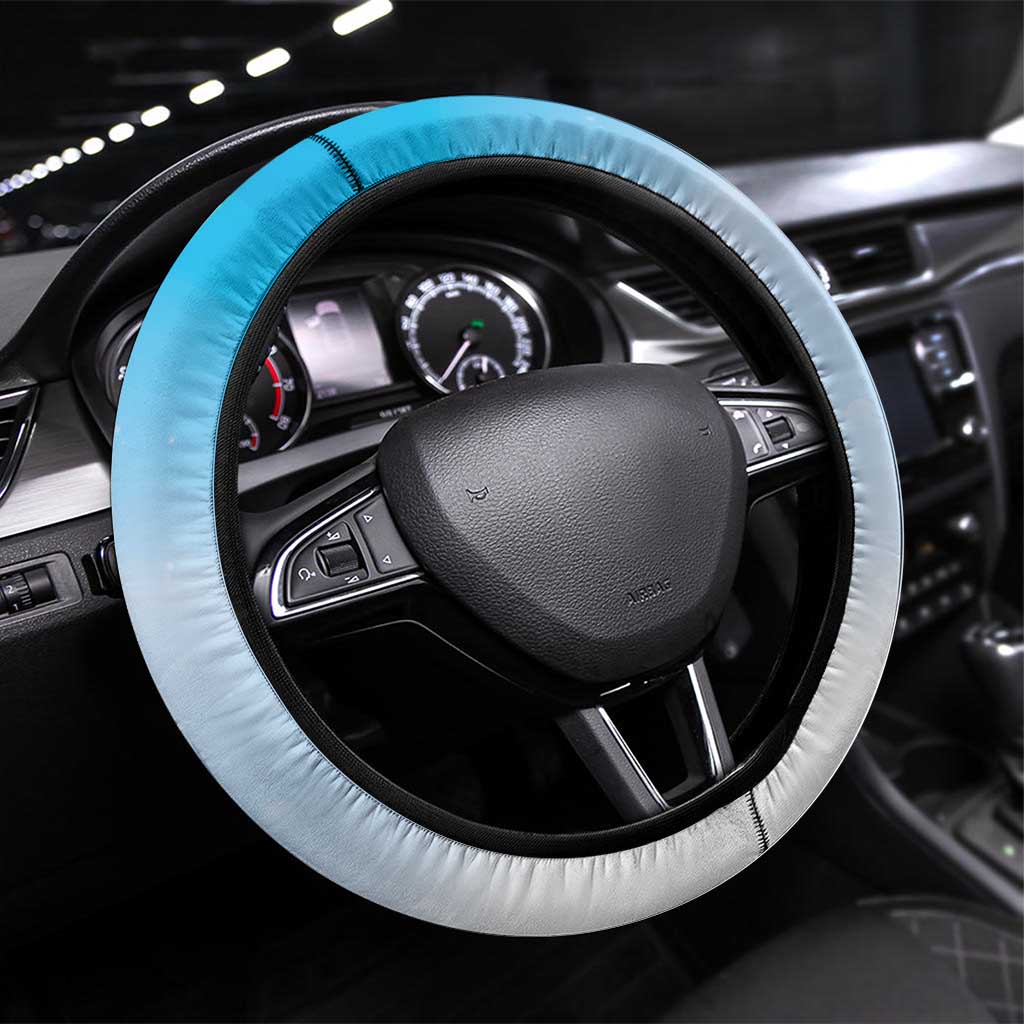 Fiji Christmas Steering Wheel Cover Snow Globe With Fijian Santa LT05
