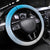 Fiji Christmas Steering Wheel Cover Snow Globe With Fijian Santa LT05