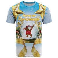 Fiji Christmas T Shirt Snow Globe With Fijian Santa LT05