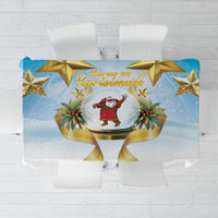 Fiji Christmas Tablecloth Snow Globe With Fijian Santa LT05