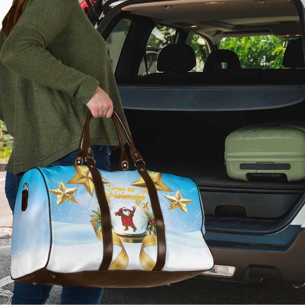 Fiji Christmas Travel Bag Snow Globe With Fijian Santa LT05