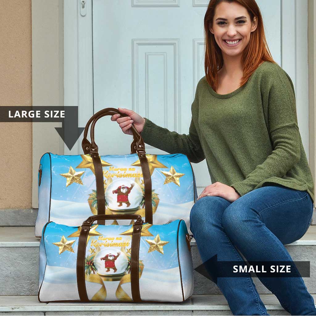 Fiji Christmas Travel Bag Snow Globe With Fijian Santa LT05