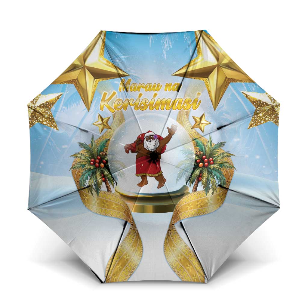 Fiji Christmas Umbrella Snow Globe With Fijian Santa LT05