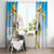Fiji Christmas Window Curtain Snow Globe With Fijian Santa LT05