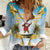 Fiji Christmas Women Casual Shirt Snow Globe With Fijian Santa LT05