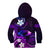 Personalised Hawaii Humuhumu Reef Triggerfish Kid Hoodie Violet With Plumeria LT05 - Polynesian Pride
