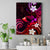 Hawaii Humuhumu Reef Triggerfish Canvas Wall Art Maroon With Plumeria LT05 Maroon - Polynesian Pride