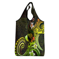 Hawaii Humuhumu Reef Triggerfish Grocery Bag Reggae With Plumeria LT05 - Polynesian Pride