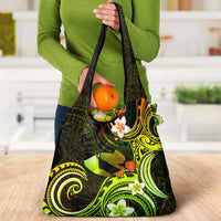 Hawaii Humuhumu Reef Triggerfish Grocery Bag Reggae With Plumeria LT05 - Polynesian Pride