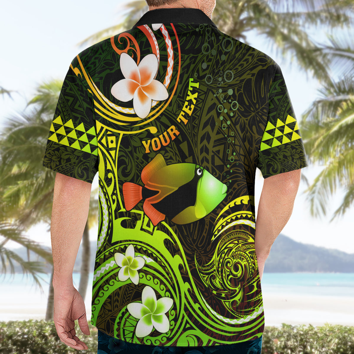 Personalised Hawaii Humuhumu Reef Triggerfish Hawaiian Shirt Reggae With Plumeria LT05 - Polynesian Pride