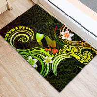 Hawaii Humuhumu Reef Triggerfish Rubber Doormat Reggae With Plumeria LT05 - Polynesian Pride