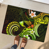 Hawaii Humuhumu Reef Triggerfish Rubber Doormat Reggae With Plumeria LT05 - Polynesian Pride