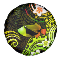 Hawaii Humuhumu Reef Triggerfish Spare Tire Cover Reggae With Plumeria LT05 - Polynesian Pride