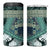 Hawaii Plant Kalo 4 in 1 Can Cooler Tumbler Hawaiian Tapa Pattern
