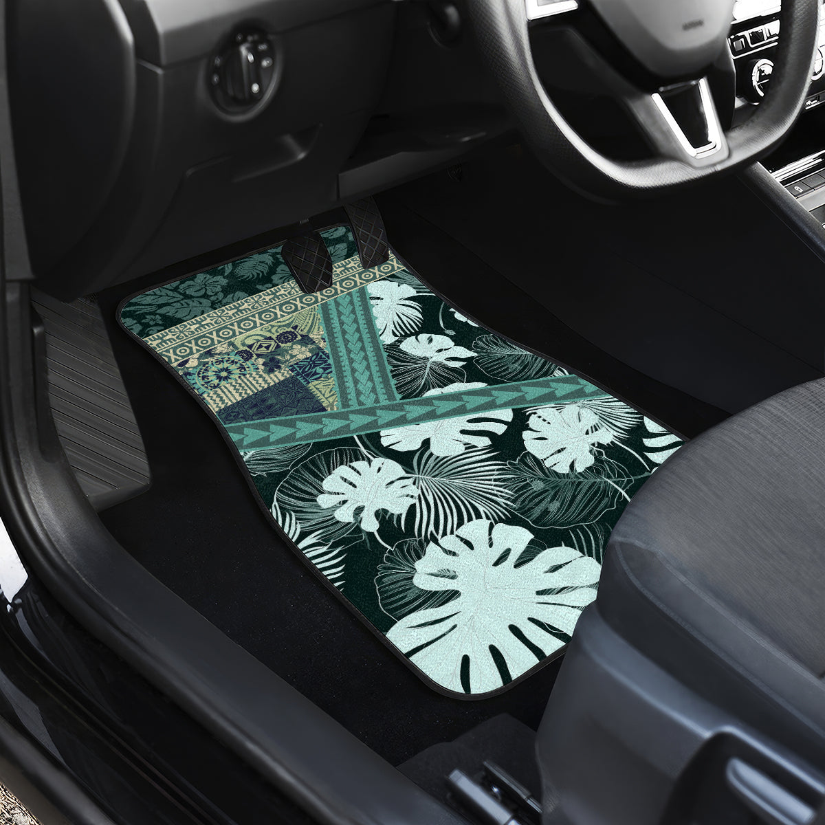Hawaii Plant Kalo Car Mats Hawaiian Tapa Pattern LT05 - Polynesian Pride