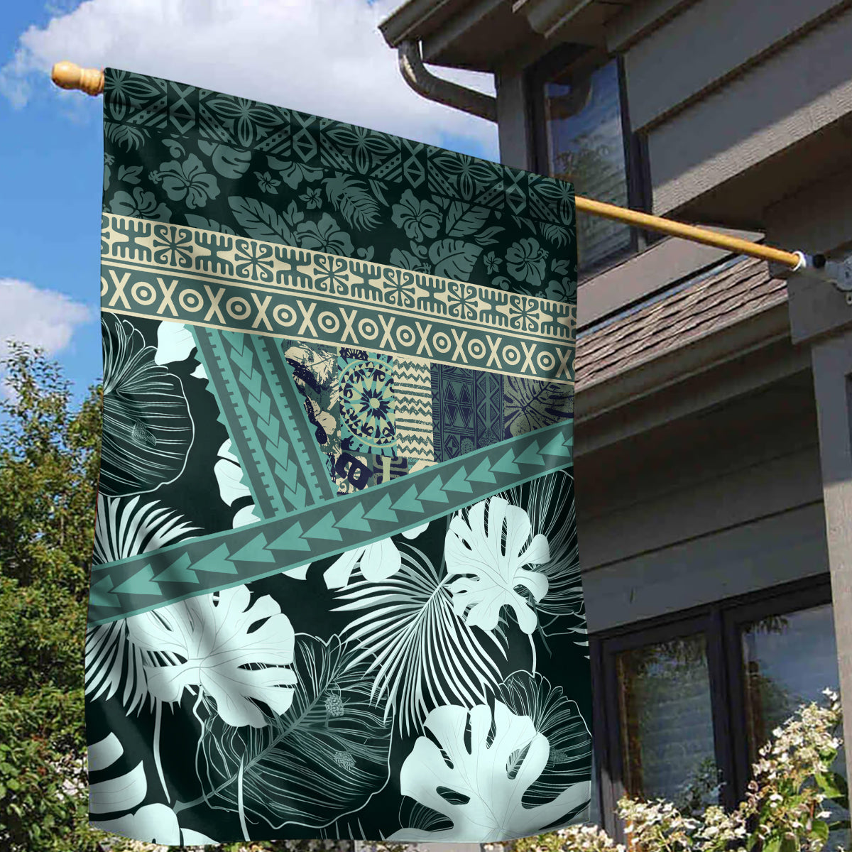 Hawaii Plant Kalo Garden Flag Hawaiian Tapa Pattern LT05 - Polynesian Pride
