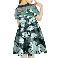 Hawaii Plant Kalo Kid Short Sleeve Dress Hawaiian Tapa Pattern LT05 - Polynesian Pride