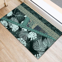 Hawaii Plant Kalo Rubber Doormat Hawaiian Tapa Pattern LT05 - Polynesian Pride