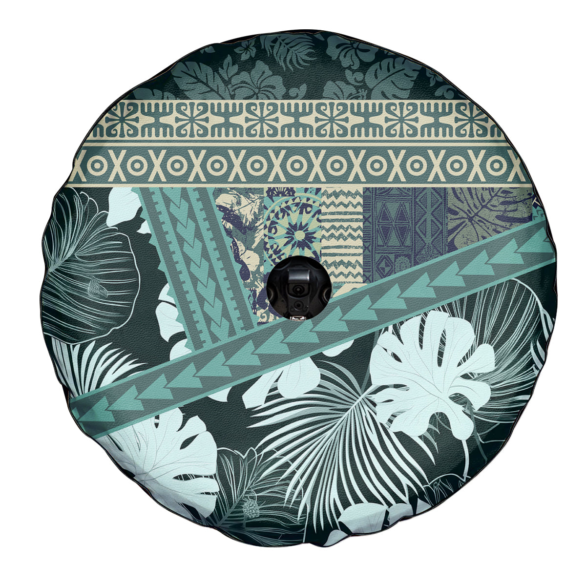 Hawaii Plant Kalo Spare Tire Cover Hawaiian Tapa Pattern LT05 - Polynesian Pride