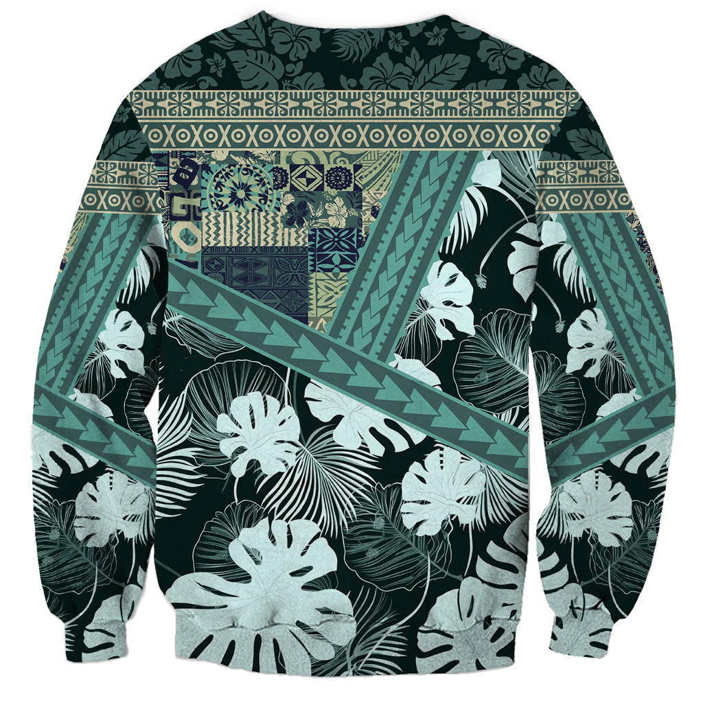 Hawaii Plant Kalo Sweatshirt Hawaiian Tapa Pattern LT05 - Polynesian Pride