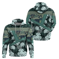 Hawaii Plant Kalo Zip Hoodie Hawaiian Tapa Pattern LT05 - Polynesian Pride