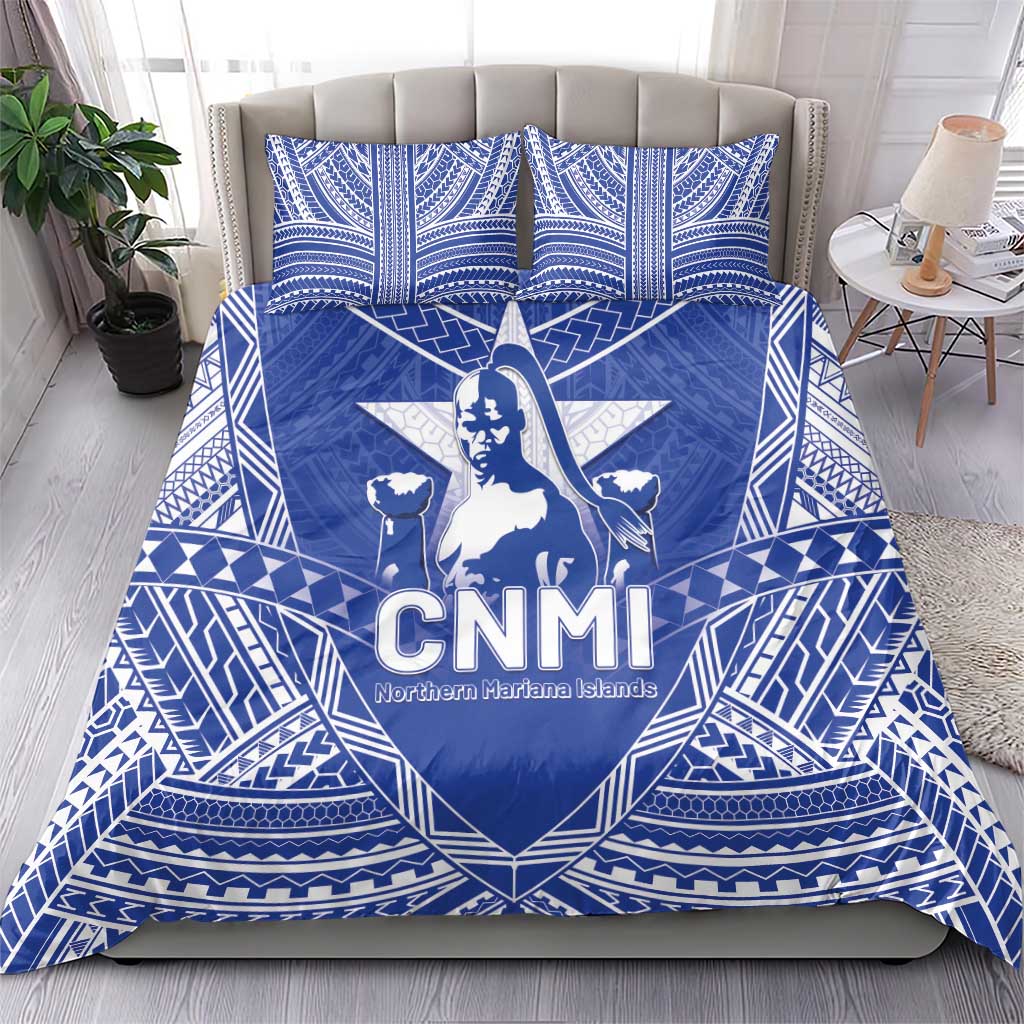 Northern Mariana Islands Bedding Set Chamorro Warrior Tribal Pattern LT05 - Polynesian Pride
