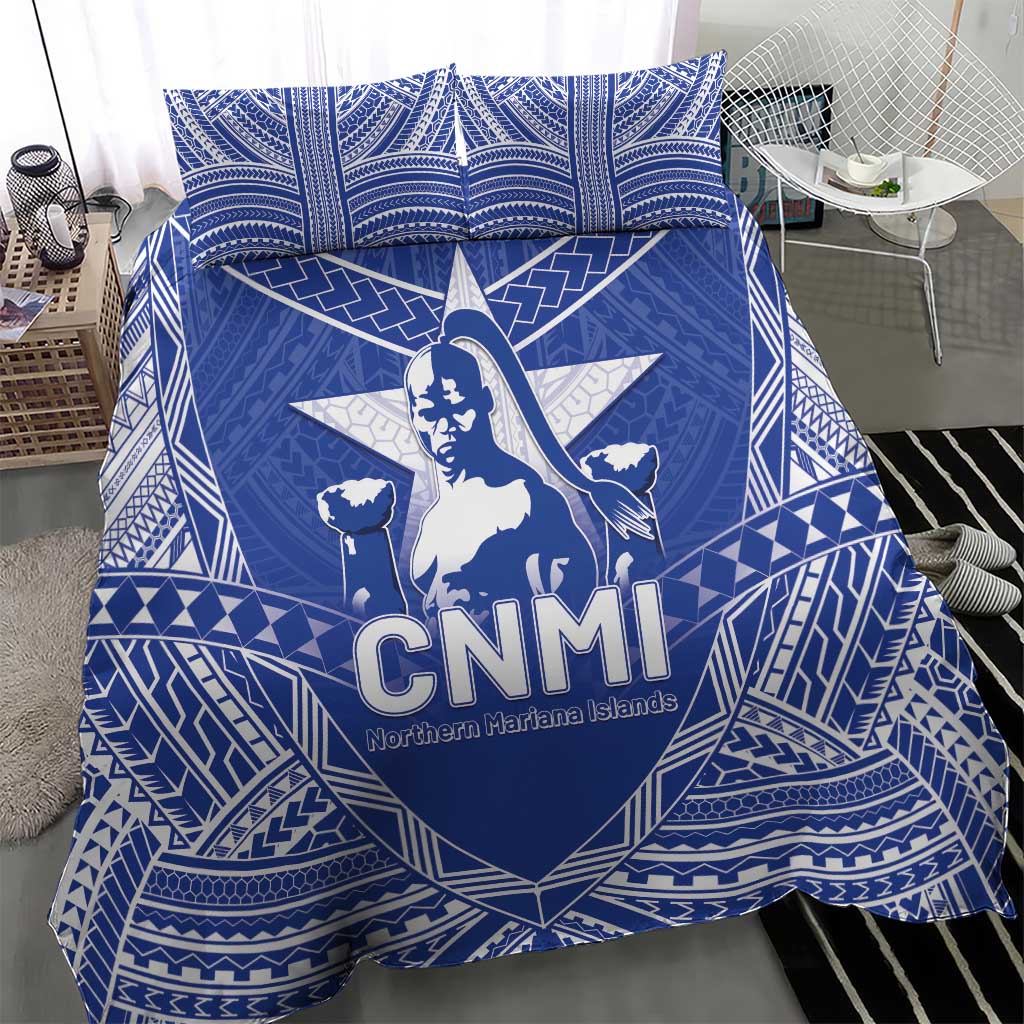 Northern Mariana Islands Bedding Set Chamorro Warrior Tribal Pattern LT05 - Polynesian Pride