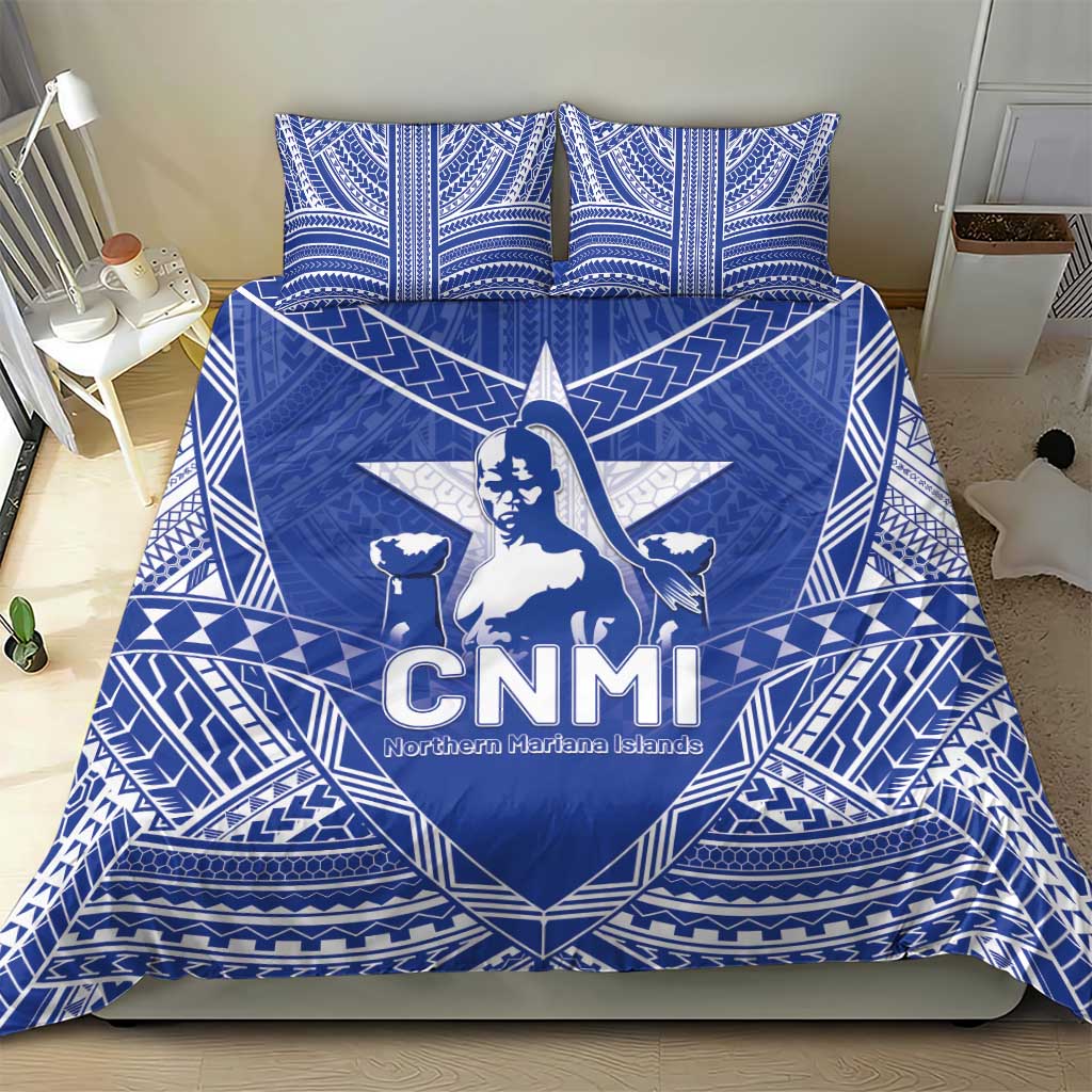 Northern Mariana Islands Bedding Set Chamorro Warrior Tribal Pattern LT05 - Polynesian Pride